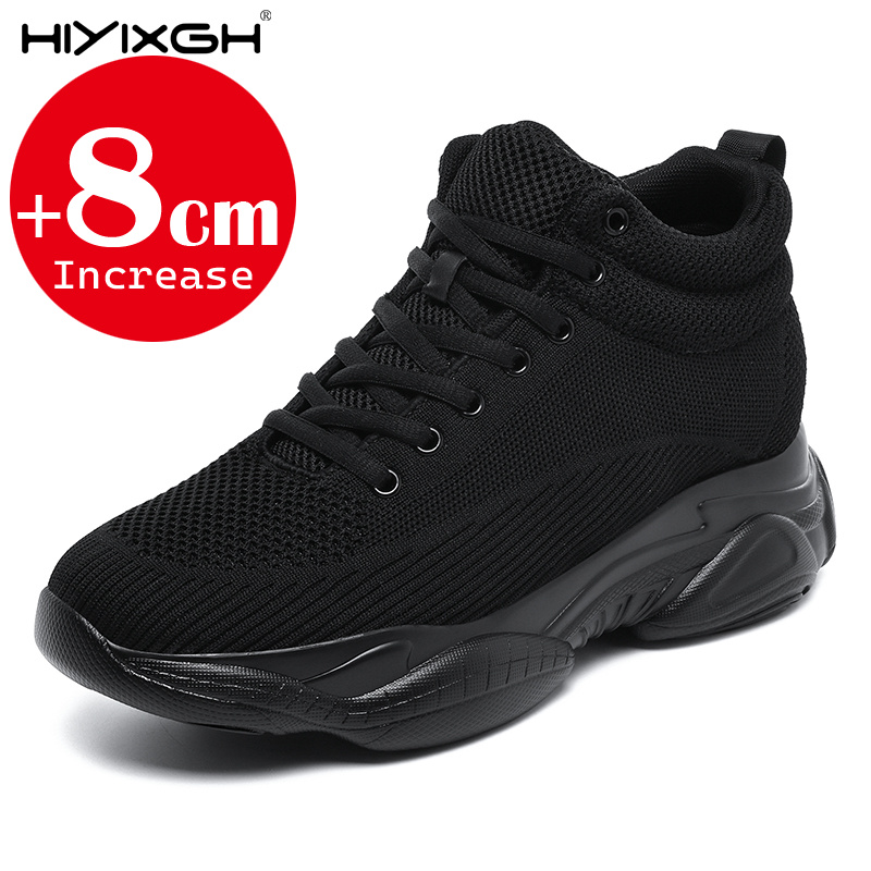 Men'S Shoes Height Increase - รองเท้าผ้าใบเพิ่มความสูง 8 ซม. สำหรับผู้ชายและผู้หญิง ระบายอากาศได้ดี ทรงหุ้มข้อ