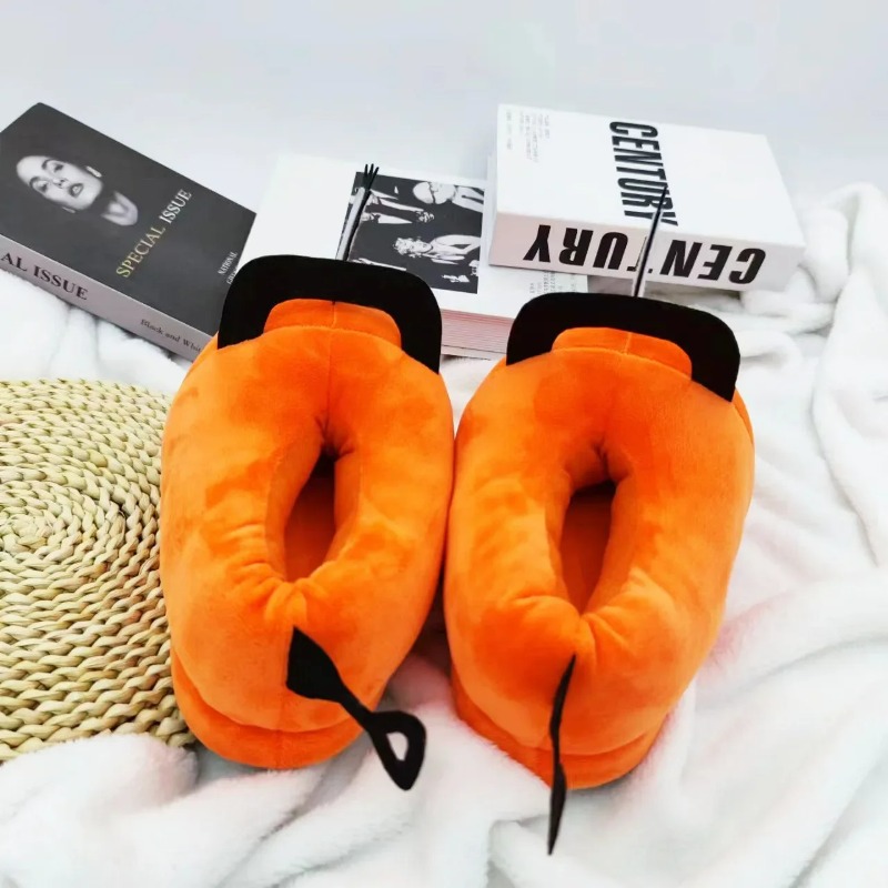 Men Shoes Winter - รองเท้าแตะลายการ์ตูน Chainsaw Man Pochita สำหรับผู้หญิง รองเท้าใส่ในบ้านแบบหนานุ่ม