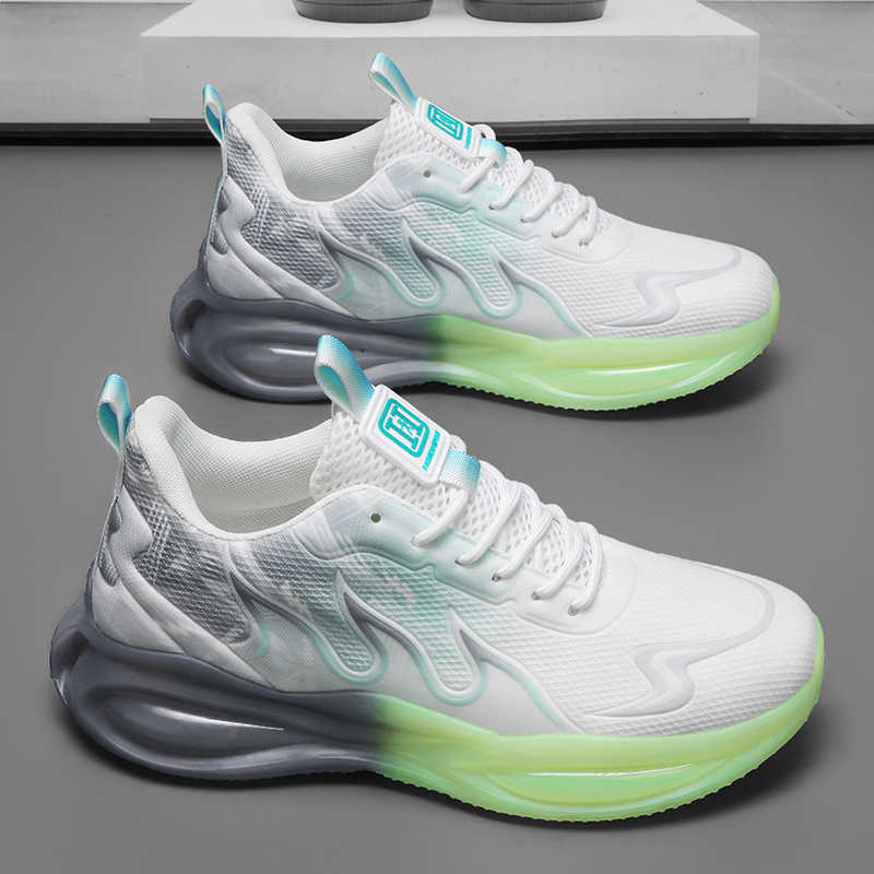 Men Shoes Trends - รองเท้ากันลื่นสำหรับผู้ชาย สีน้ำเงิน รองเท้าบูทสั้นแบบสาน รองเท้าบาสเก็ตบอล ไซส์ 48