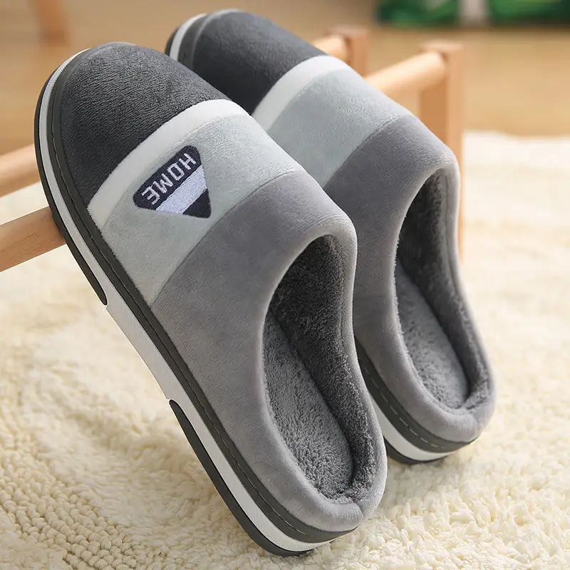 Men Shoes Winter - ขนาดใหญ่ 48 49 ชายรองเท้าแตะผู้หญิงฤดูหนาว WARM สไลด์