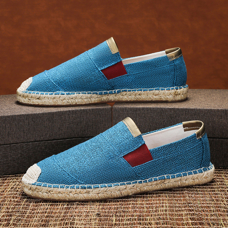Men Shoes Trends - รองเท้าผ้าใบแบบสวมรุ่นใหม่ล่าสุดปี 2026 รองเท้าลำลองทอแบบสบายๆ กำลังฮิต ราคาถูกสำหรับผู้ชาย ใส่สบายในฤดูใบไม้ร่วง