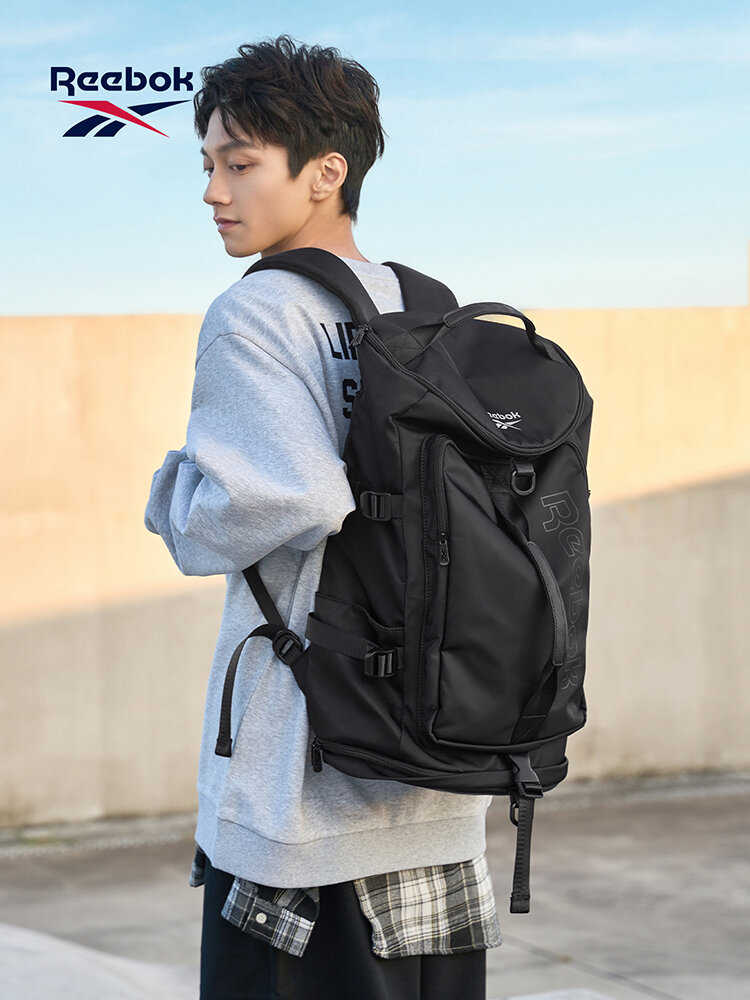 Men Shoes Reebok - กระเป๋าเป้เดินทางอเนกประสงค์ REEBOK ความจุขนาดใหญ่ กันน้ำ พร้อมช่องแยกสำหรับของแห้งและเปียก กระเป๋าเดินทางสุดสัปดาห์แบบยูนิเซ็กส์