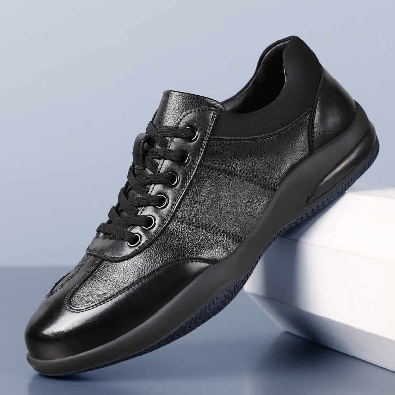 Men Shoes Formal - รองเท้าฮิปฮอปแบบมีรู รองเท้ากึ่งทางการผู้ชาย รองเท้าอ็อกซ์ฟอร์ดสีดำ รองเท้าโมคาซิน รองเท้าทางการผู้ชาย รองเท้าผ้าใบ
