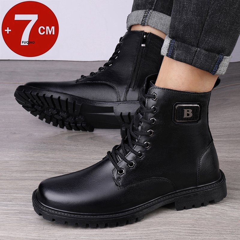 รองเท้าบูทหนังแท้ผู้ชาย บุขนอุ - Men Shoes Size Chart บทวิจารณ์และราคา