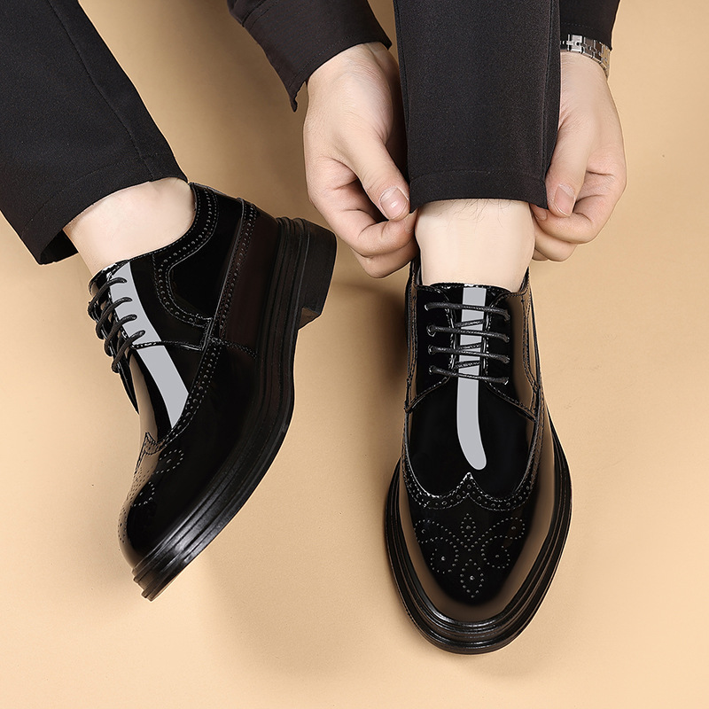 รองเท้าหนังแก้วผู้ชายแบบ Brogu - Men Shoes Formal บทวิจารณ์และราคา