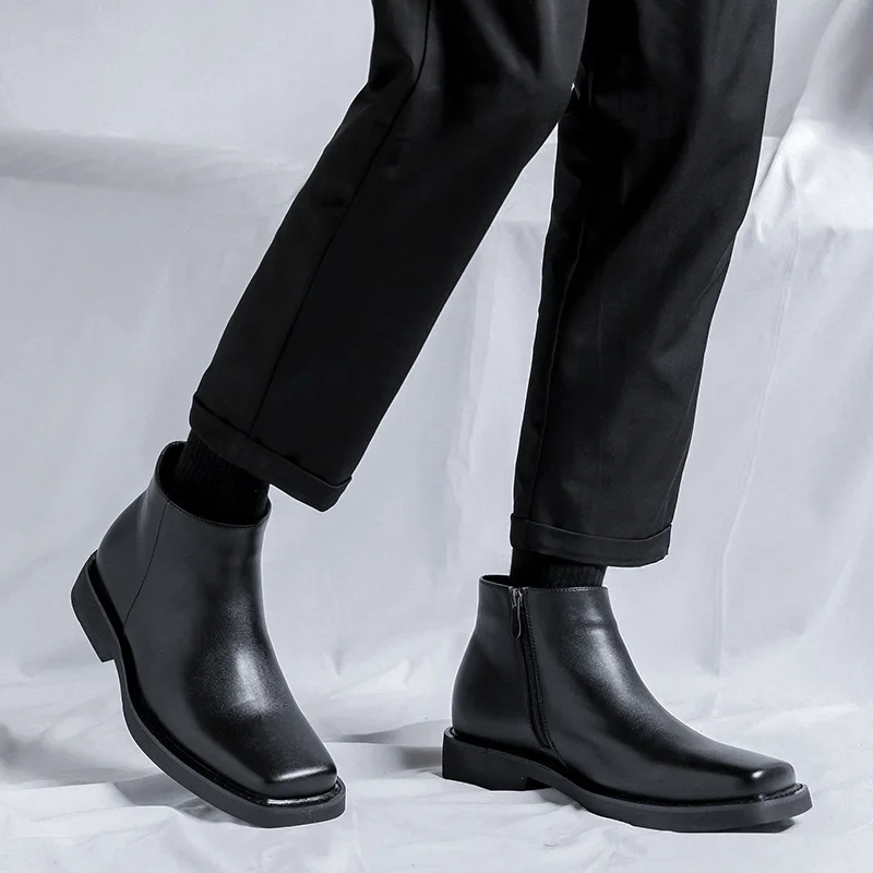 สีดําใหม่แฟชั่นผู้ชายรองเท้าหน - Men Shoes Formal บทวิจารณ์และราคา