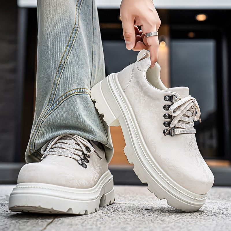 รองเท้าบูททำงานทรงหนา สไตล์อัง - Men'S Shoes Height Increase บทวิจารณ์และราคา