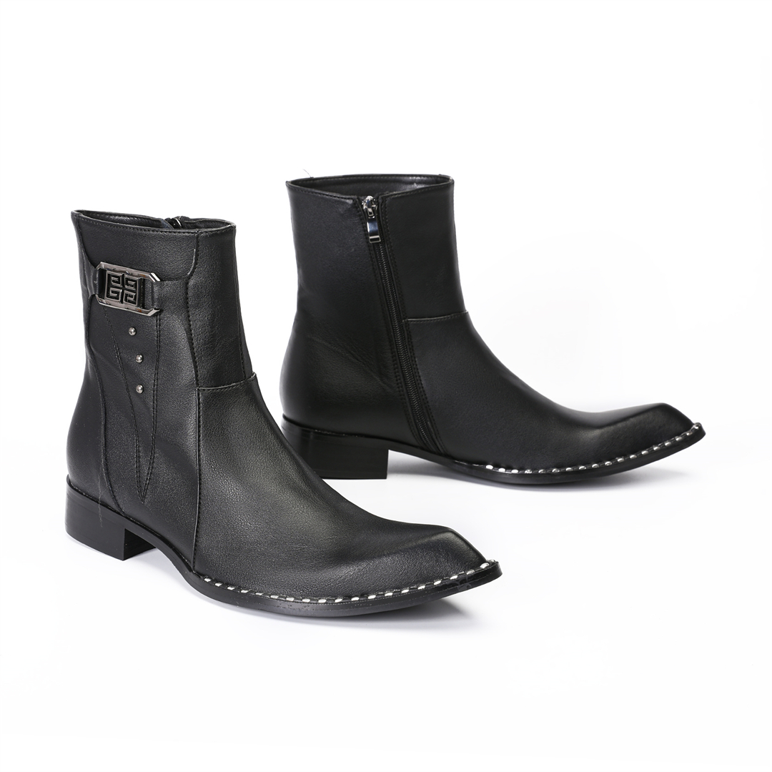 แฟชั่นรองเท้าบูทหุ้มข้อหนังแท้ - Men Shoes Formal บทวิจารณ์และราคา