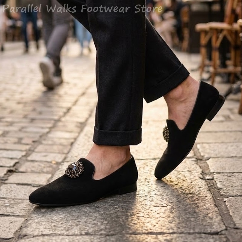 รองเท้าหนังกลับผู้ชายแบบสวมประ - Men Shoes Formal บทวิจารณ์และราคา