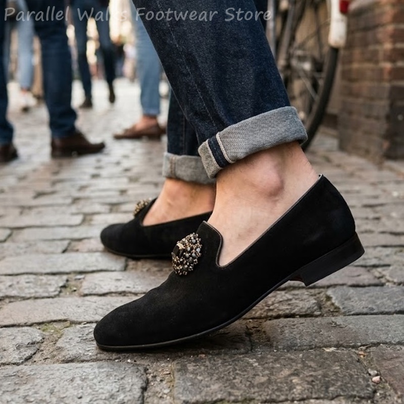 รองเท้าหนังกลับผู้ชายแบบสวมประ - Men Shoes Formal บทวิจารณ์และราคา