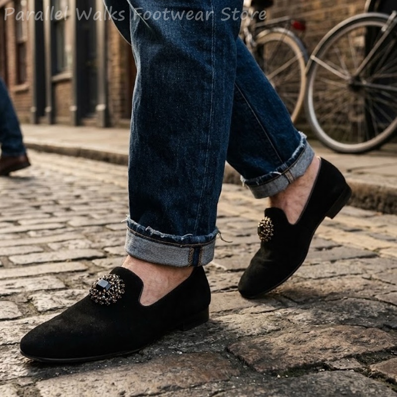รองเท้าหนังกลับผู้ชายแบบสวมประ - Men Shoes Formal บทวิจารณ์และราคา