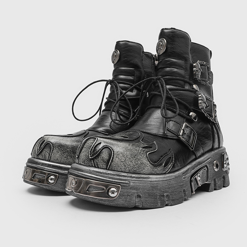 รองเท้าบูทมอเตอร์ไซค์สไตล์พังก - Men'S Shoes Height Increase บทวิจารณ์และราคา