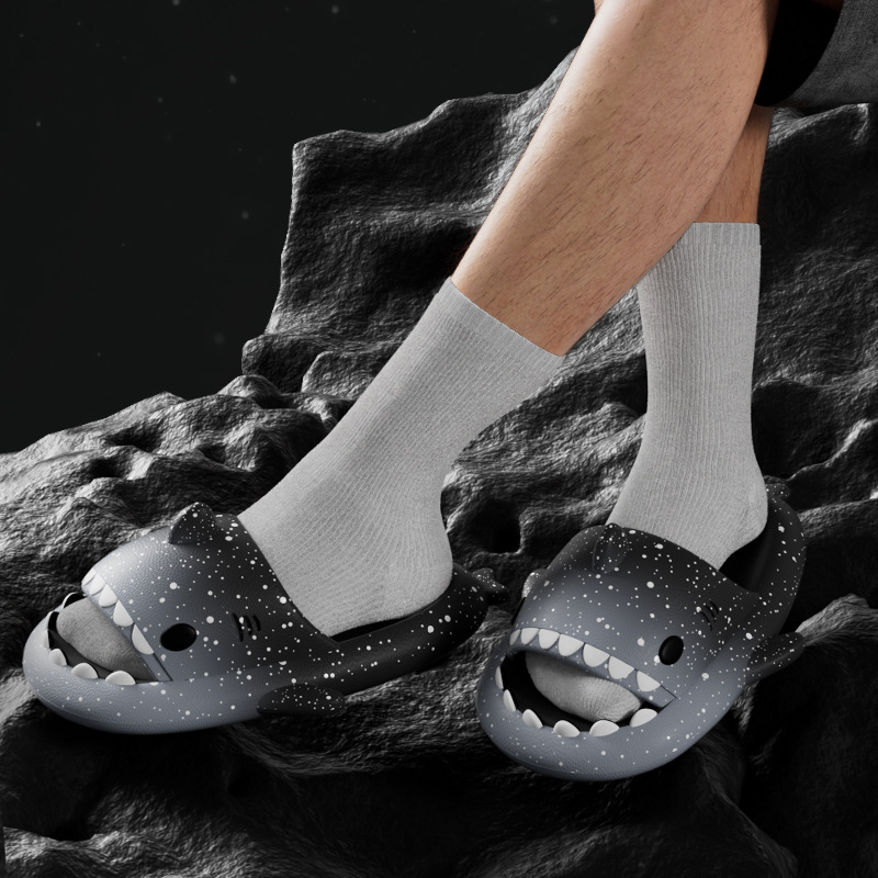 น่ารักการ์ตูน Shark รองเท้าแตะ - Men'S Shoes For Summer บทวิจารณ์และราคา