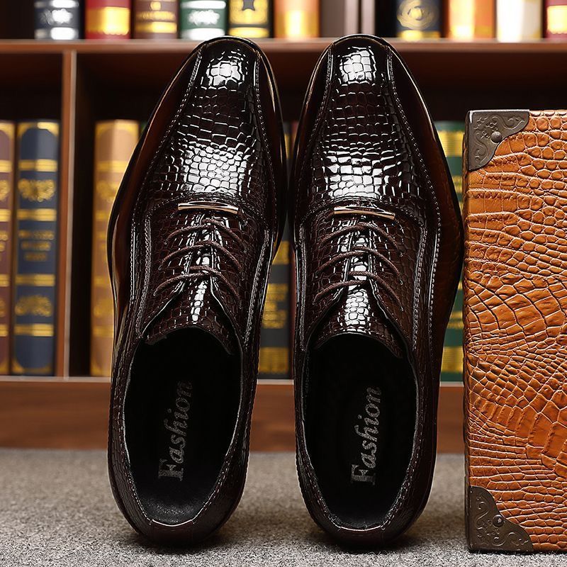รองเท้าหนังแก้วผู้ชายสไตล์อังก - Men Shoes Formal บทวิจารณ์และราคา