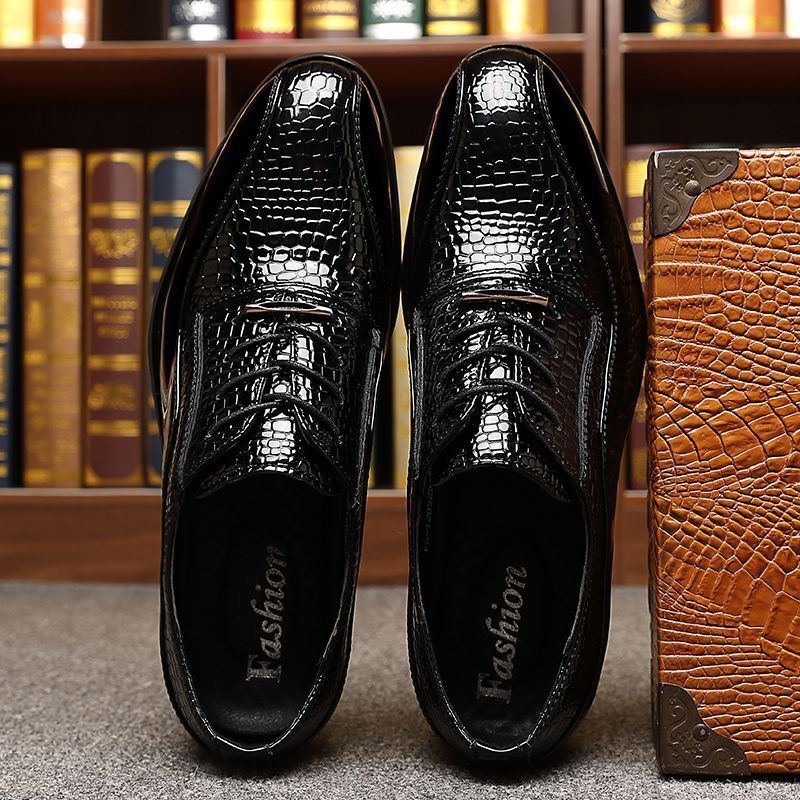 รองเท้าหนังแก้วผู้ชายสไตล์อังก - Men Shoes Formal บทวิจารณ์และราคา