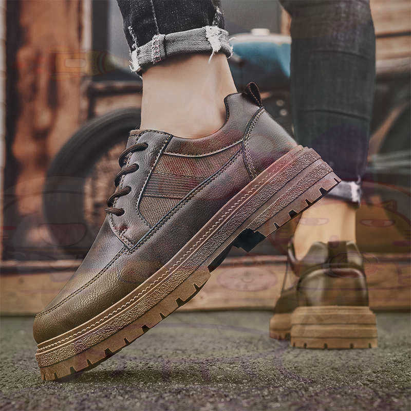 Dark Natural หนังแฟชั่น Traine - Men'S Shoes Expensive Brands บทวิจารณ์และราคา