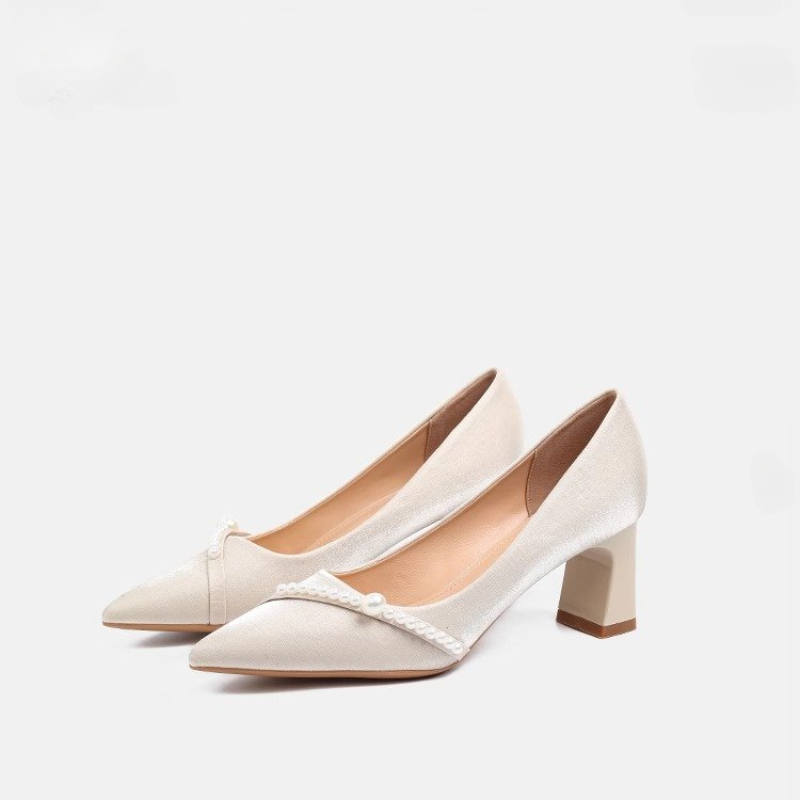 รองเท้าส้นตึกหัวแหลมประดับมุกส - Men Shoes Formal บทวิจารณ์และราคา
