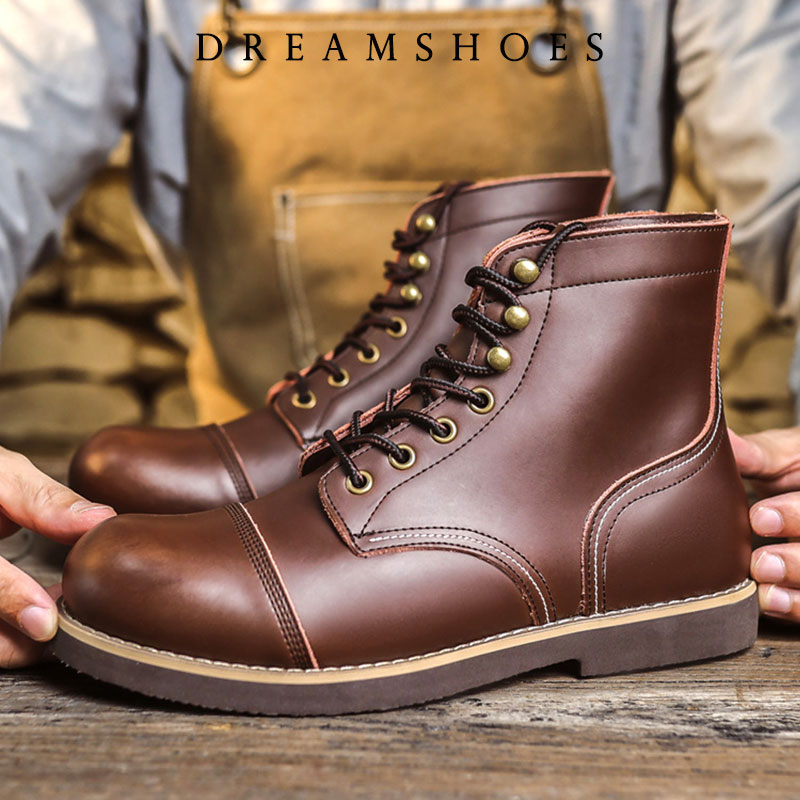 รองเท้าบูทข้อเท้าหนังวัวแท้ทรง - Men Shoes 2026 บทวิจารณ์และราคา