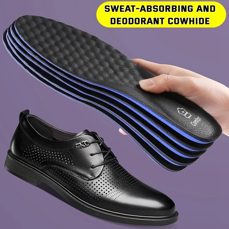 1 คู่รองเท้าหนัง Insoles สําหร - Men'S Shoes Plantar Fasciitis บทวิจารณ์และราคา