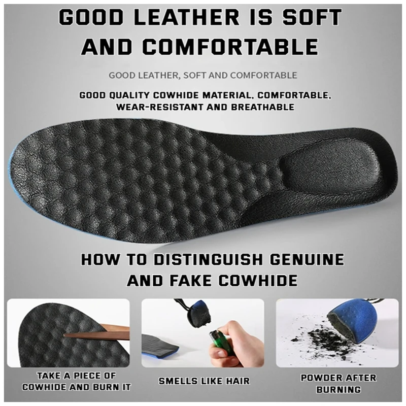 1 คู่รองเท้าหนัง Insoles สําหร - Men'S Shoes Plantar Fasciitis บทวิจารณ์และราคา