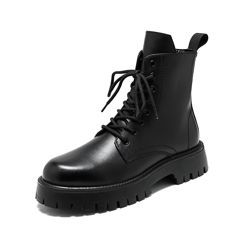 รองเท้าบูทหนังแท้แฟชั่นหรูสำหร - Men Shoes Trends บทวิจารณ์และราคา