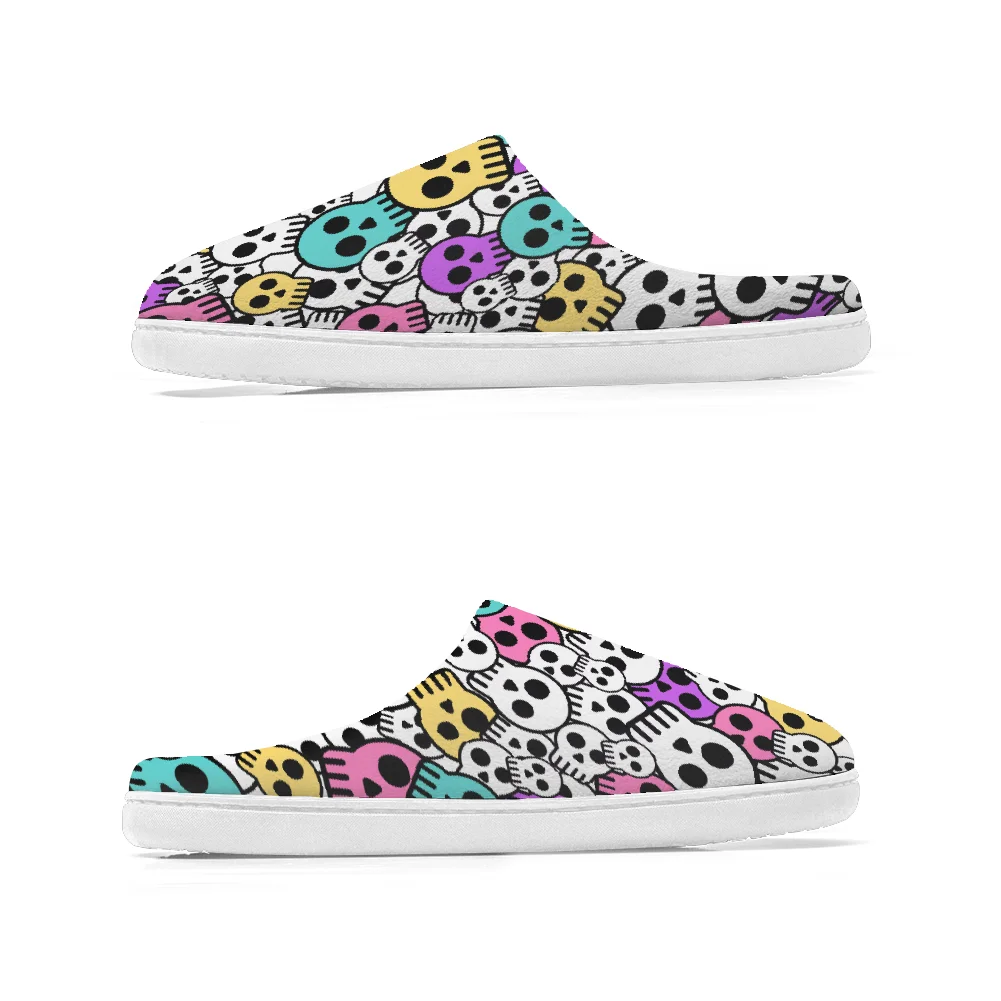 รองเท้าแตะผ้าฝ้ายพิมพ์ลายหัวกะ - Men Shoes Winter บทวิจารณ์และราคา
