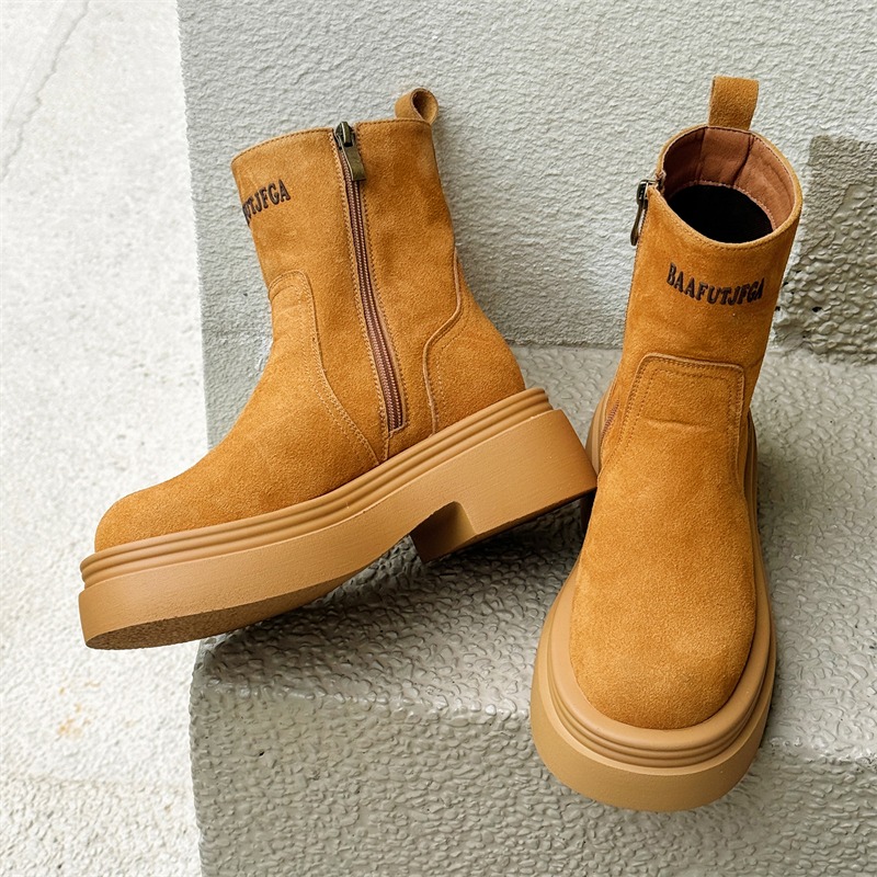 รองเท้าบูทสั้นสไตล์คู่รัก ทรงห - Men'S Shoes Height Increase บทวิจารณ์และราคา