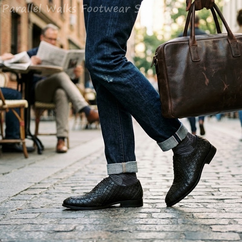 รองเท้าอ็อกซ์ฟอร์ดผู้ชายลายหนั - Men Shoes Formal บทวิจารณ์และราคา