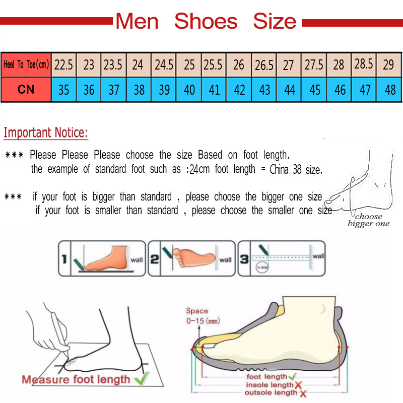 ผู้ชายรองเท้าผ้าใบฤดูร้อนชายหา - Men Shoes Size Chart บทวิจารณ์และราคา