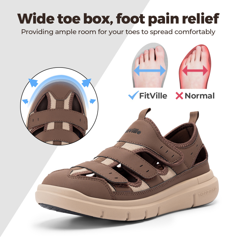 ฤดูร้อนผู้ชายรองเท้าแตะกว้างเบ - Men'S Shoes Plantar Fasciitis บทวิจารณ์และราคา